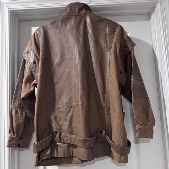 Vintage Avanti Leather Bomber Jacket & Convertible Vest w/ Removable Sleeves - Picture 7 of 10